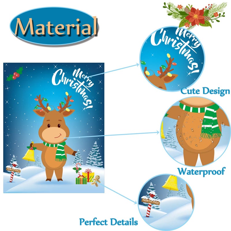 Funnlot Christmas Games for Kids Pin The Nose on The Reindeer Christmas Holiday Party Games Activities Decorations Reusable 24 Noses Stickers and 1 Blindfold for Kids Adults - Image 4
